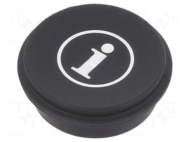 Button; round; Ø21mm; black; 09 EAO 09-0S12.2760