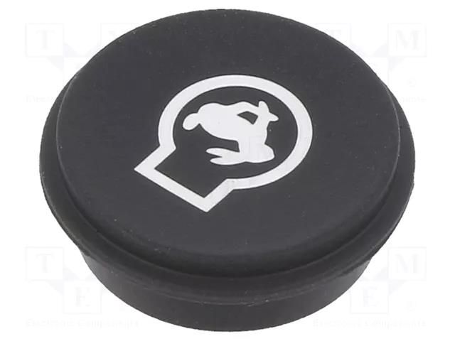 Button; round; Ø21mm; black; 09 EAO 09-0S12.2883