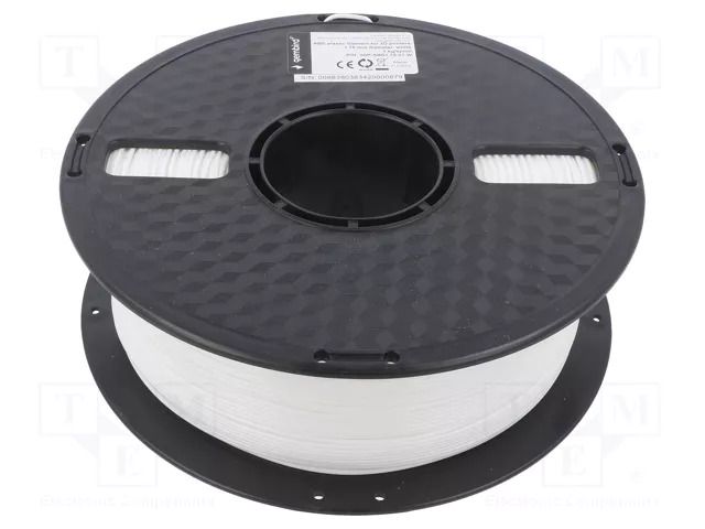 Filament: ABS; 1.75mm; white; 225÷245°C; 1kg GEMBIRD 3DP-ABS1.75-01-W