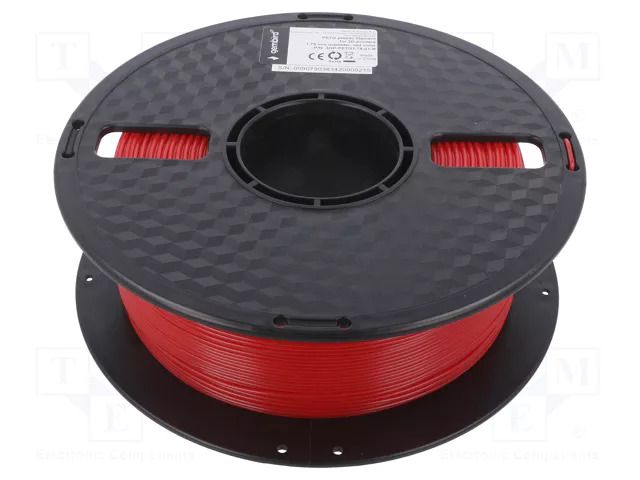 Filament: PET-G; 1.75mm; red; 220÷260°C; 1kg GEMBIRD 3DP-PETG1.75-01-R