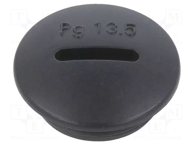 Stopper; PG13,5; IP56; polyamide; black; Thread: PG; 6mm; -25÷60°C BM GROUP BM4599N