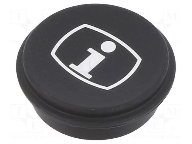 Button; round; Ø21mm; black; 09 EAO 09-0S12.2026