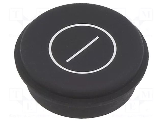 Button; round; Ø21mm; black; 09 EAO 09-0S12.5010