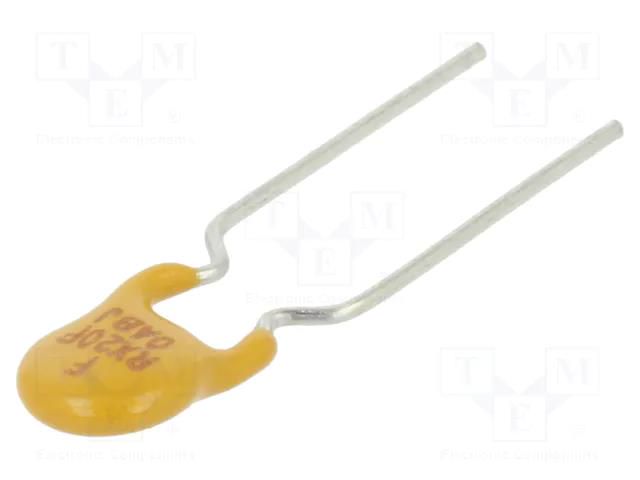 Fuse: PTC polymer; 200mA; Imax: 40A; THT; reel,tape OPTIFUSE RS60RB-020