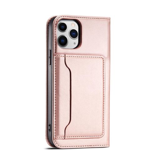 Magnet Card Case for iPhone 12 Pro Pouch Card Wallet Card Stand Pink, Hurtel 5907769342271 5907769342271