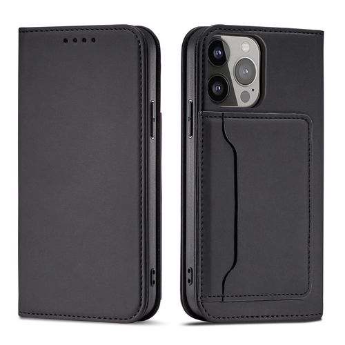 Magnet Card Case for iPhone 13 Pro Max Pouch Card Wallet Card Holder Black, Hurtel 5907769342431 5907769342431