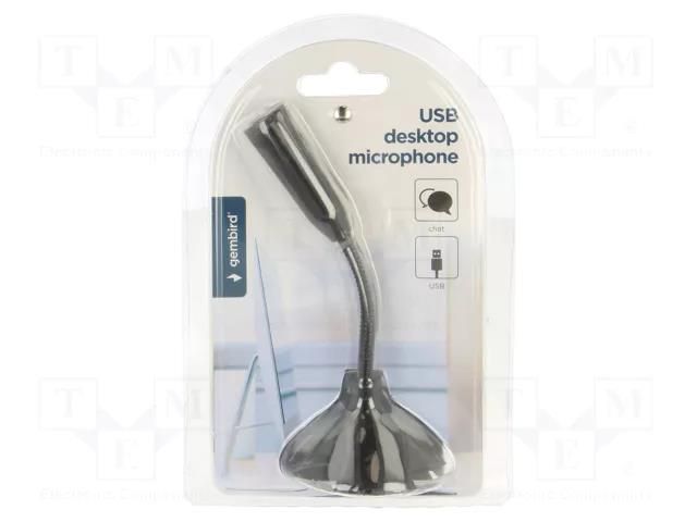 Microphone; black; USB A; -67dB; 100Hz÷16kHz GEMBIRD MIC-DU-02