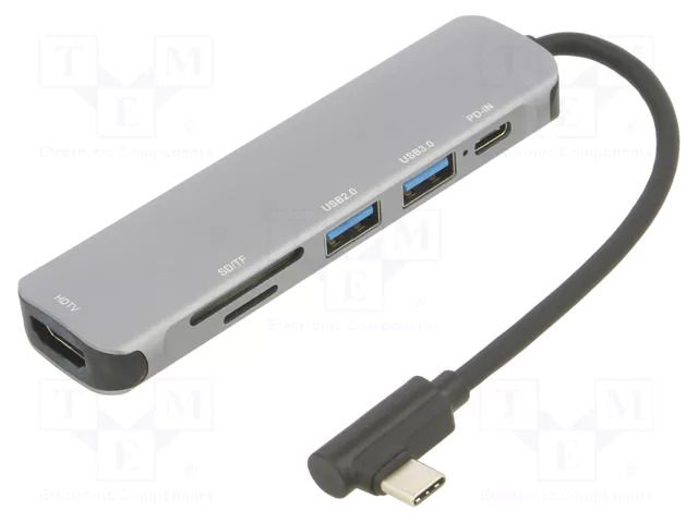 Adapter; USB 3.0; nickel plated; 0.15m; black; 4K,UHD 2160p; PVC VCOM CU4282A