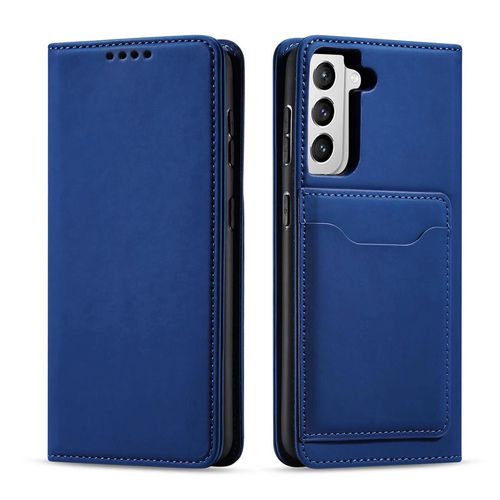 Magnet Card Case Case for Samsung Galaxy S22 + (S22 Plus) Pouch Wallet Card Holder Blue, Hurtel 5907769342738 5907769342738