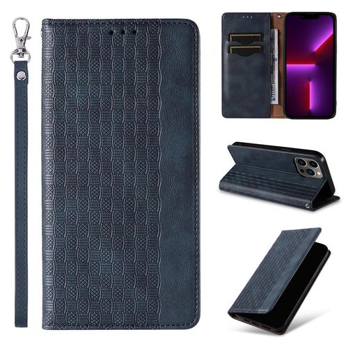 Magnet Strap Case for iPhone 12 Pro Pouch Wallet + Mini Lanyard Pendant Blue, Hurtel 5907769341823 5907769341823