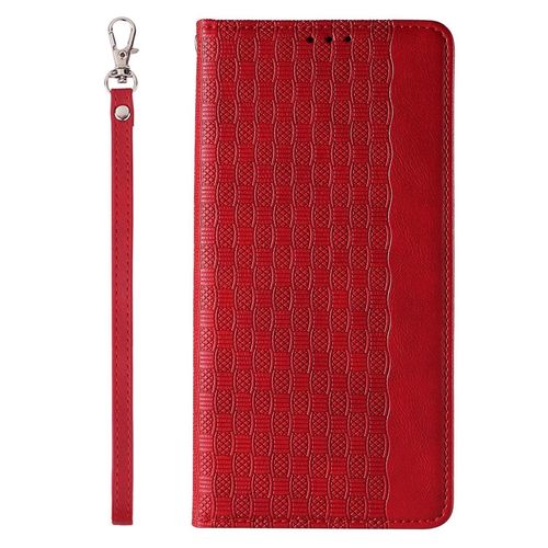 Magnet Strap Case Case for iPhone 13 Pro Pouch Wallet + Mini Lanyard Pendant Red, Hurtel 5907769341960 5907769341960