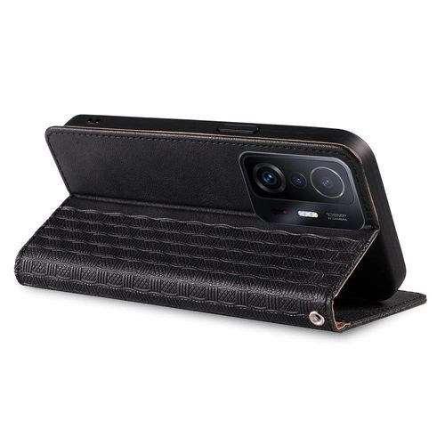 Magnet Strap Case Case for Samsung Galaxy A12 5G Pouch Wallet + Mini Lanyard Pendant Black, Hurtel 5907769342011 5907769342011