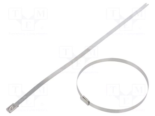 Cable tie; L: 521mm; W: 7.9mm; stainless steel AISI 304; 2kN; MBT HELLERMANNTYTON MBT20HS-SS304-ML
