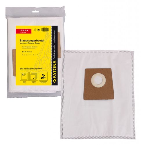 PATONA 10 vacuum cleaner bag multi layer fleece incl. Microfilter f. Bosch Typ D E F G, PATONA 9501 4055655111195