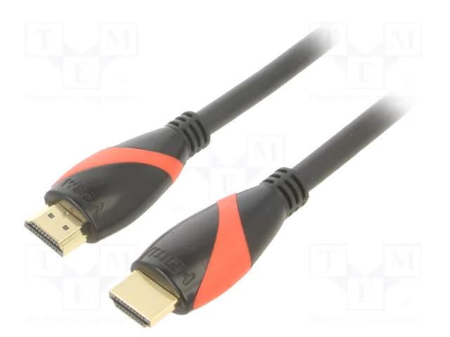 Cable; HDMI plug,both sides; PVC; HDMI 1.4; 1.8m; black; Core: Cu VCOM CG525-R-1.8