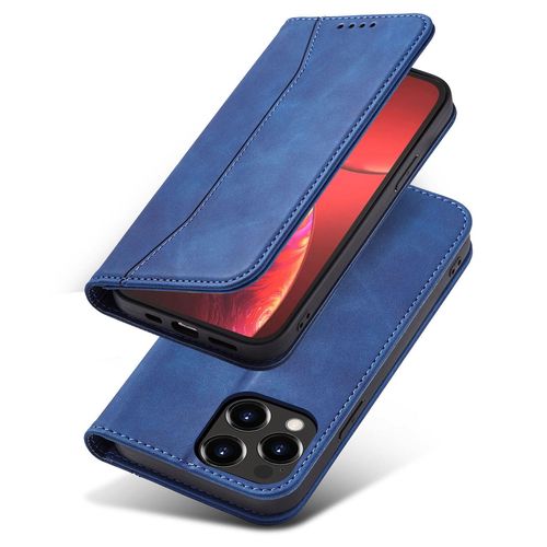 Magnet Fancy Case Case for iPhone 13 Pro Pouch Card Wallet Card Stand Blue, Hurtel 5907769341649 5907769341649