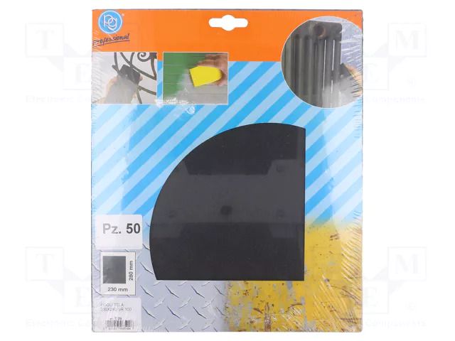 Cleaning cloth: sandpaper; Granularity: 100; 230x280mm PG PROFESSIONAL PG-T.06