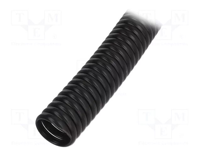Protective tube; ØBundle : 37mm; polypropylene; black; L: 1m HELLERMANNTYTON SPS30-PP-BK