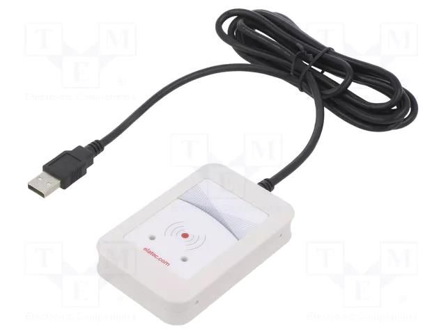 RFID reader; 4.3÷5.5V; USB; antenna; Range: 100mm; 88x56x18.5mm ELATEC T4BT-FB2WEL6-P