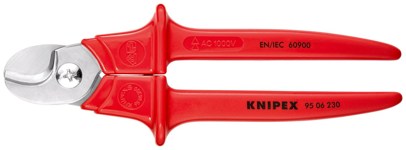 KNIPEX 95 06 230 Cable Shears handles extrusion plastic-coated plastic insulated, VDE-tested 230 mm 95 06 230