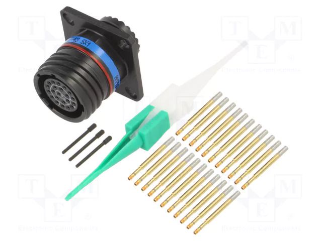 Connector: military; socket; female; PIN: 22; straight; crimped AMPHENOL AIR D38999/20ZC35SN