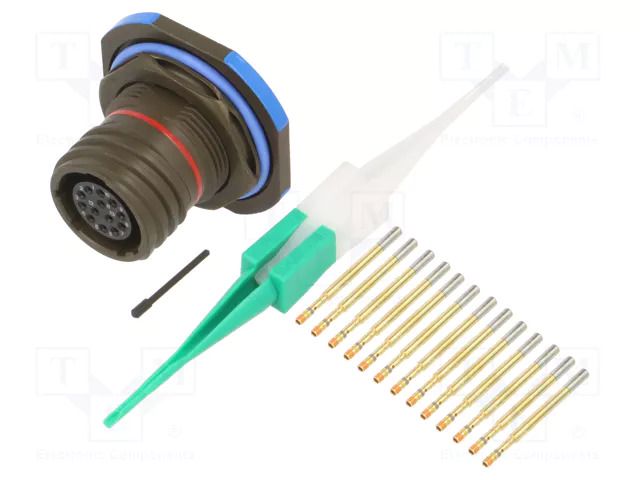 Connector: military; socket; female; PIN: 13; straight; crimped AMPHENOL AIR D38999/24WB35SN