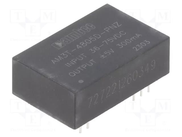 Converter: DC/DC; 3W; Uin: 36÷75VDC; Uout: 5VDC; Uout2: -5VDC; DIP24 AIMTEC AM3T-4805D-PNZ