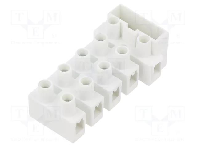 Connector: terminal block; 450V; with wire protector; white BM GROUP BM975CS