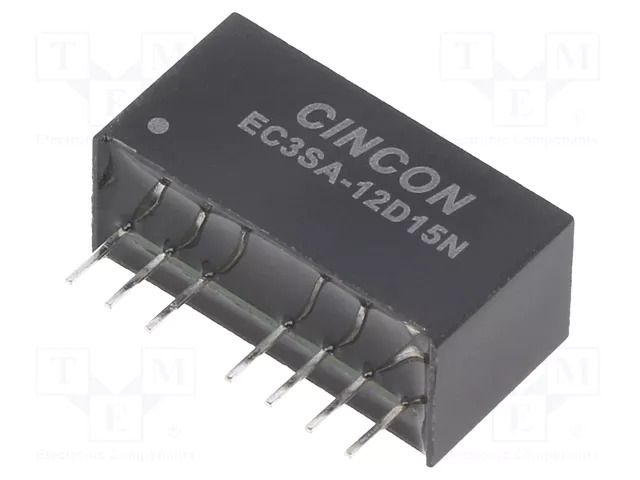 Converter: DC/DC; 3W; Uin: 9÷18VDC; Uout: 15VDC; Uout2: -15VDC; SIP8 CINCON EC3SA-12D15N