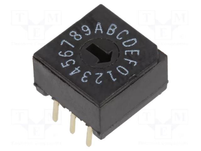 Encoding switch; HEX/BCD; Pos: 10; THT; Rcont max: 50mΩ; Body: black TE Connectivity 1-1825007-6