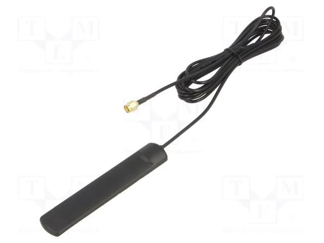 Antenna; 2G,3G,4G,5G,GSM,LTE; 1dBi,1.6dBi,3.2dBi,3.6dBi; glued 2J Antennas 5083P300LLSMA