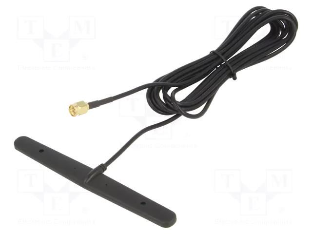 Antenna; 2G,3G,4G,GSM,LTE; 2dBi,4.1dBi; glued; 122x14x6mm; LL100 2J Antennas 5124P300LL100SMA