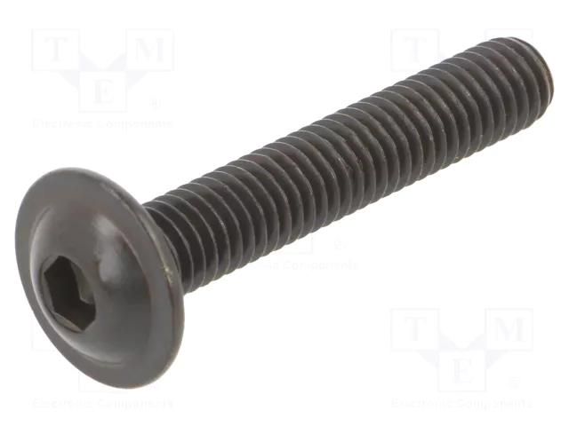 Screw; with flange; M6x35; 1; Head: button; hex key; HEX 4mm; steel BOSSARD B6X35/BN11252