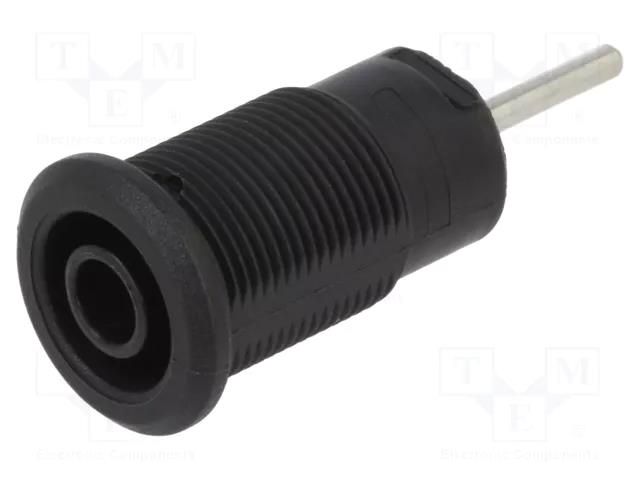 Connector: 4mm banana; socket; 24A; 1kV; black; nickel plated STÄUBLI BI-SLB4-R/N-21