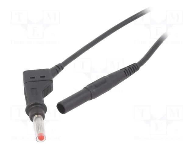 Test lead; 19A; banana plug 4mm,angular banana plug 4mm; Len: 1m STÄUBLI XZG410-L-10021