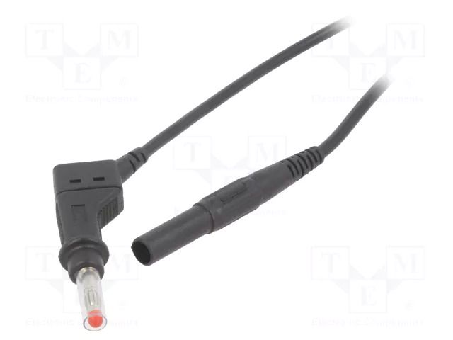 Test lead; 19A; banana plug 4mm,angular banana plug 4mm; Len: 1m STÄUBLI XZG410-L-10021