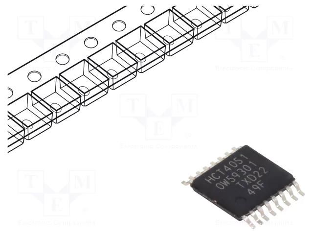 IC: digital; demultiplexer,multiplexer; CMOS,TTL; SMD; TSSOP16 NEXPERIA 74HCT4051PW.118