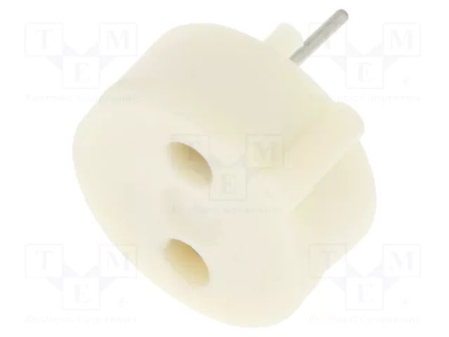 Fuse holder; THT; 6.3A; thermoplastic; 5.08mm; white; 250VAC; IP00 ESKA 886002