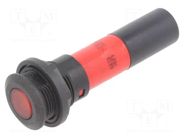 Indicator: LED; flat; red; 130VDC; Ø16mm CML INNOVATIVE TECHNOLOGIES 19411130DC