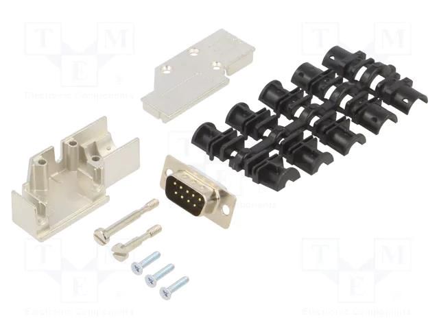 Connector: D-Sub; PIN: 9; plug; male; angled 90°; soldering; black ENCITECH DCMR-FK-09-DMP-K