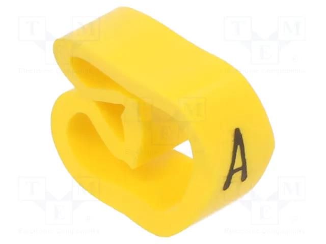 Markers; Marking: A; 8÷16mm; PVC; yellow; -30÷60°C; leaded; PA-3 PARTEX PA-30006AV40.A