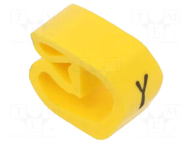 Markers; Marking: Y; 8÷16mm; PVC; yellow; -30÷60°C; leaded; PA-3 PARTEX PA-30006AV40.Y