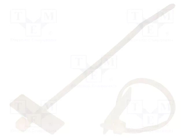 Cable tie; with label; L: 98mm; W: 2.5mm; natural; polyamide; 80N PARTEX PKB-100FM-9