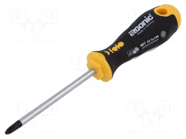 Screwdriver: standard; Pozidriv®; PZ2; ERGONIC® FELO FL40120310