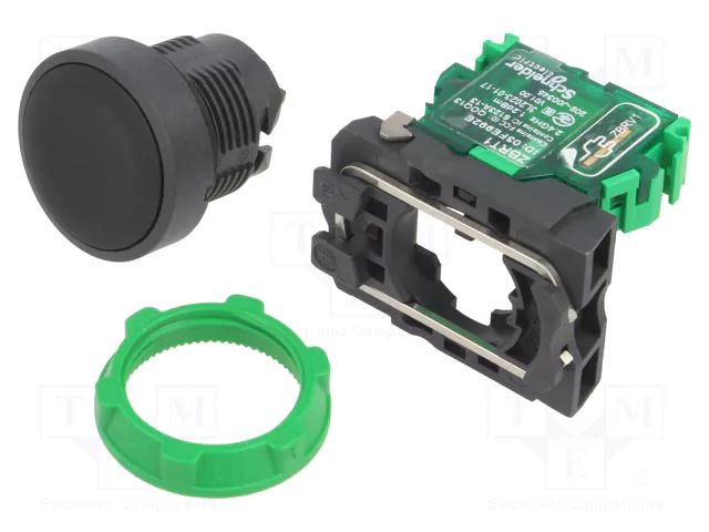 Switch: push-button; 22mm; Stabl.pos: 1; black; none; IP66; flat SCHNEIDER ELECTRIC ZB5RTA2
