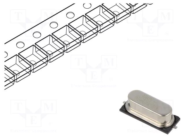 Resonator: quartz; 25MHz; ±30ppm; 20pF; SMD; 12.7x4.8x3.8mm QST 49S-25.000MAAK-T