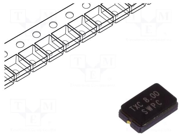 Resonator: quartz; 8MHz; SMD; 5x3.2x1.2mm TXC AA-8.000MBOV-T