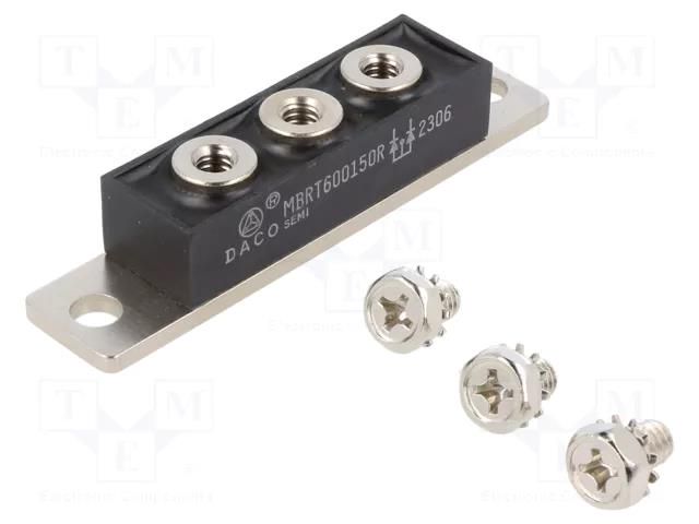 Module: diode; double,common anode; 150V; If: 300Ax2; TO240AB DACO Semiconductor MBRT600150R-DCO