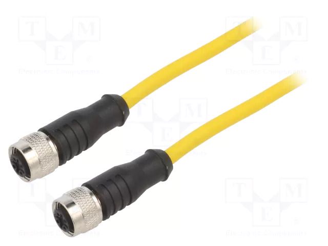 Cable: for sensors/automation; M12; PIN: 4; 10m; plug; 250VDC; 4A MUELLER ELECTRIC C4AC05M010