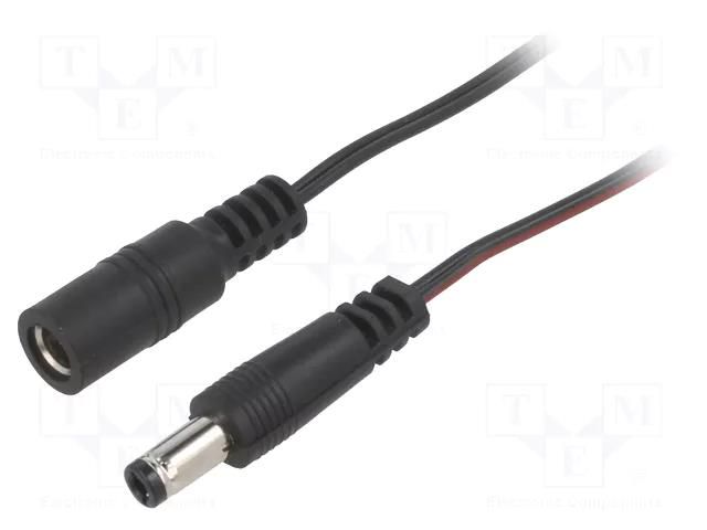 Cable; 2x0.35mm2; DC 5,5/2,5 plug,DC 5,5/2,5 socket; straight BQ CABLE DC.EXT.6600.0100